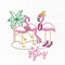 Stitcher's Revolution Flamingo Lingo SR36 embroidery iron on pattern